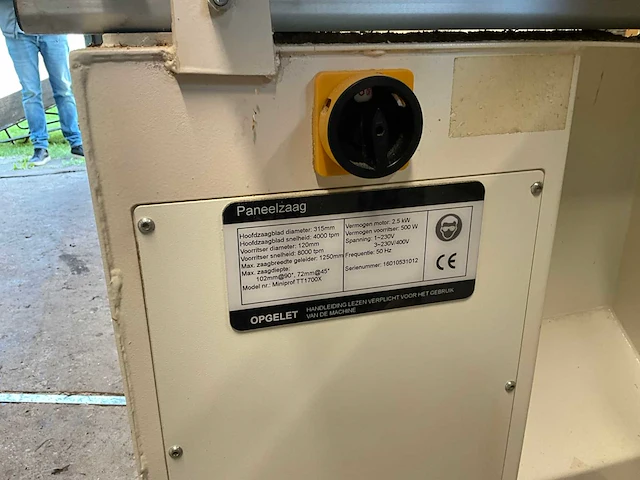 Tendotools - miniprof tt1700x - paneelcirkelzaagmachine - afbeelding 15 van  18