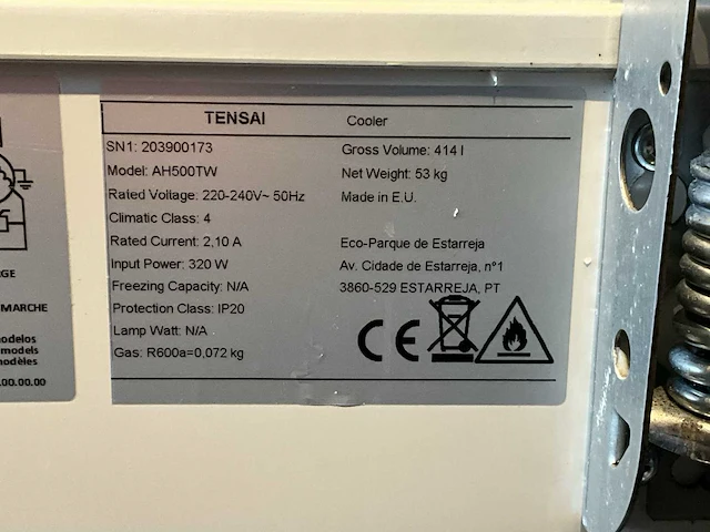 Tensai ah500 tw koelkast - afbeelding 5 van  5