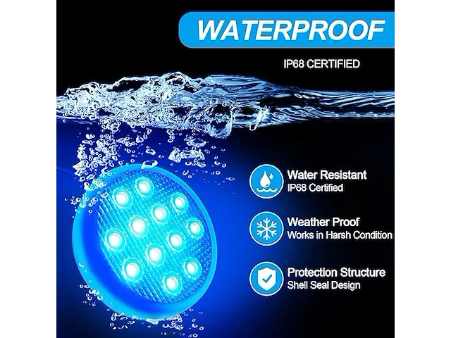 Tepenar oplaadbare onderwaterzwembadlamp - afbeelding 6 van  6