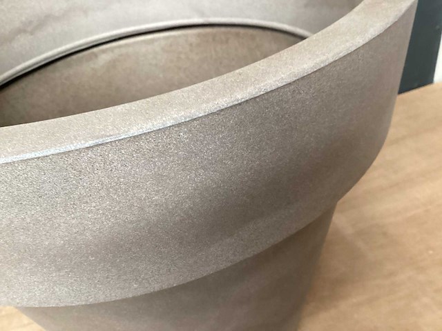 Teraplast plantenbak rond 45 cm, taupe (2x) - afbeelding 2 van  4