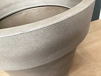 Teraplast plantenbak rond 45 cm, taupe (2x) - afbeelding 2 van  4