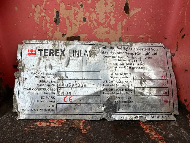 Terex finlay - 883 - mobiele zeefinstallatie - afbeelding 64 van  67