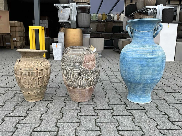 Terracotta bloempot (3x) - afbeelding 1 van  4