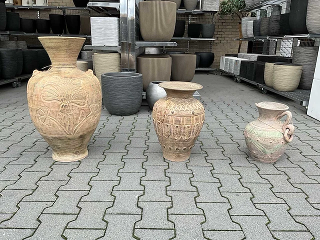 Terracotta bloempot (3x) - afbeelding 1 van  4