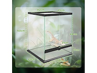 Terrarium, glazen kast -afsluitbaar -kabelbeheer - afbeelding 4 van  8