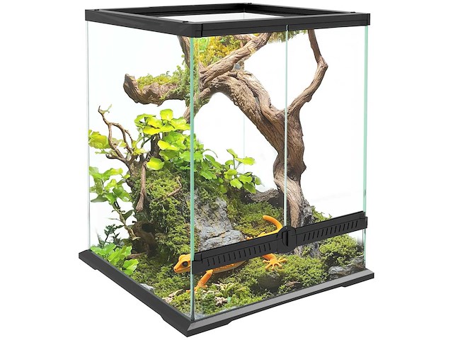 Terrarium, glazen kast -afsluitbaar -kabelbeheer - afbeelding 7 van  8