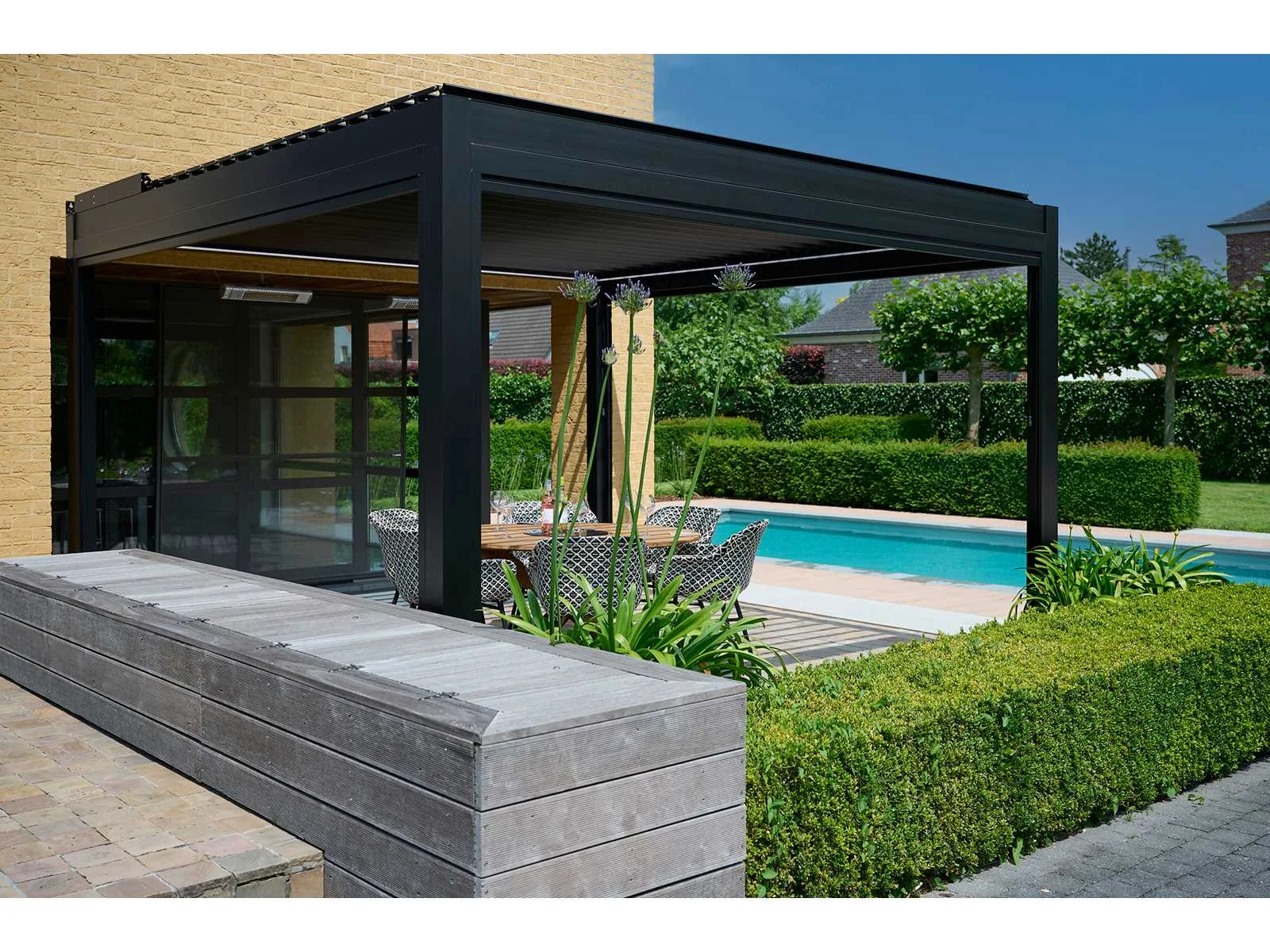 Terrasoverkappingen, zonneluifels, tenten, pergola en terrasverwarmers