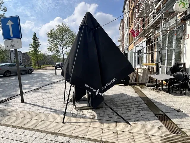 Terrasparasol coca cola met verlichting - afbeelding 4 van  4