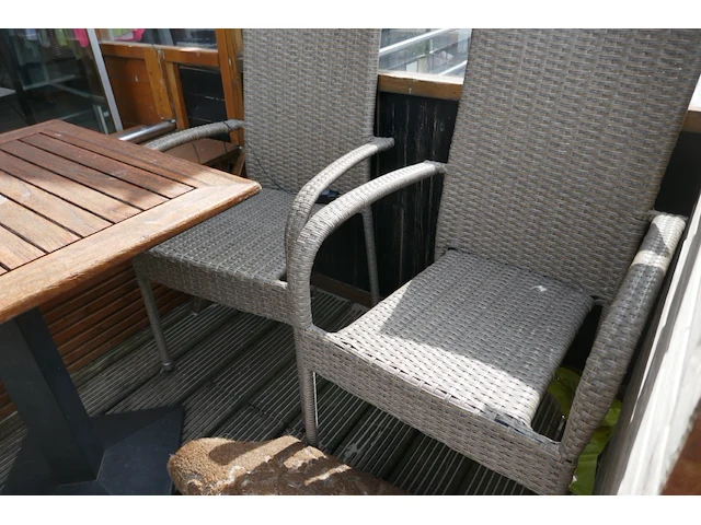 Terrasstoelen 2 soorten - 16 stuks - afbeelding 2 van  4