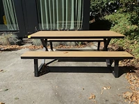 Terrastafel metaal/hout - afbeelding 1 van  3