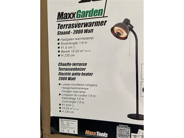 Terrasverwarmer, staand, 2.000w - afbeelding 1 van  1