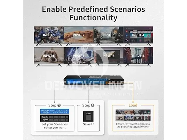 Tesmart 4k hdmi matrix 8x8 switching - afbeelding 4 van  5