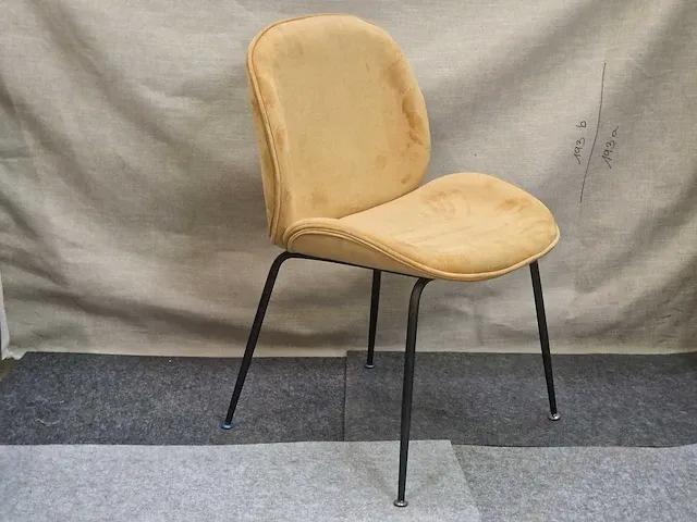 Tess lightbrown velvet - dining chair (6x) - afbeelding 1 van  7