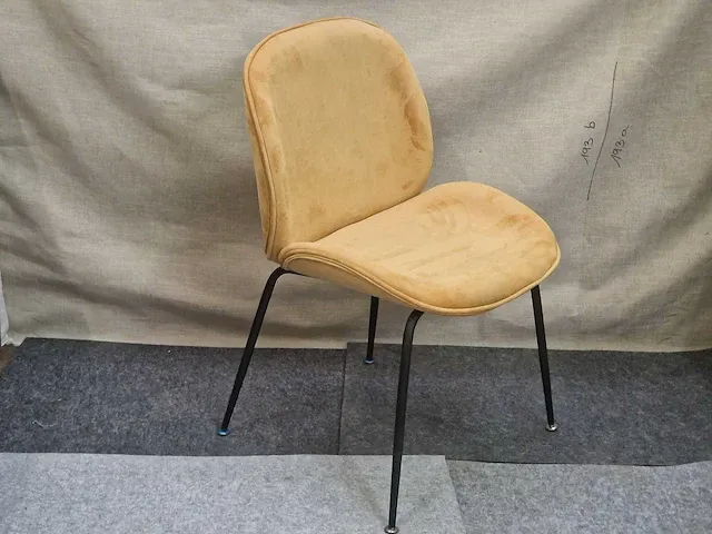 Tess lightbrown velvet - dining chair (6x) - afbeelding 3 van  7