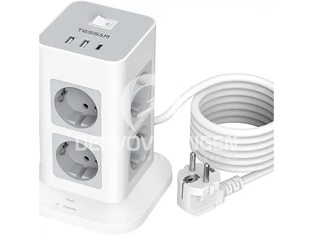 Tessan meervoudige stekkerdoos met overspanningsbeveiliging 3600w - afbeelding 1 van  2