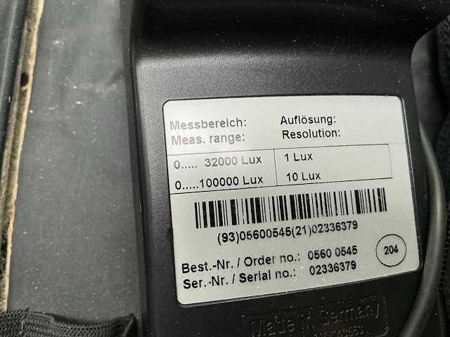 Testo 545 digitale luxmeter - afbeelding 3 van  3
