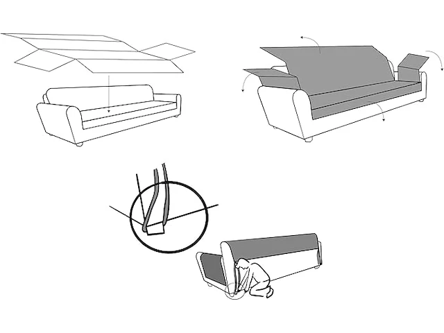 Textilhome - gewatteerde beschermende bankhoezen - afbeelding 4 van  4
