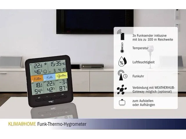 Tfa dostmann weatherhub smarthome system klima - afbeelding 2 van  3