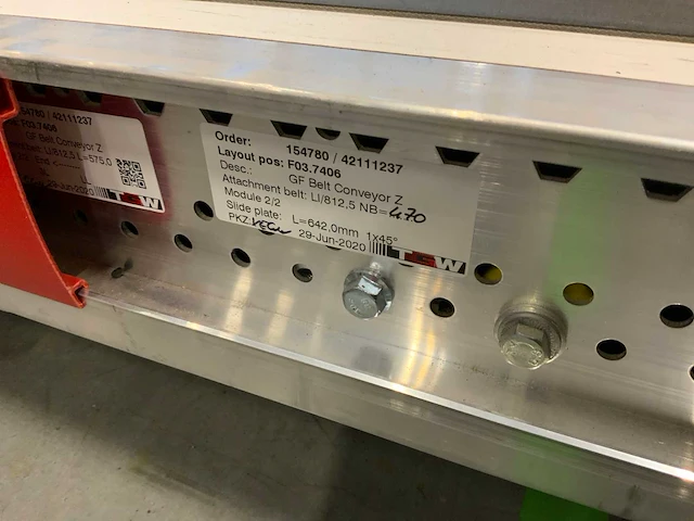 Tgw gf belt conveyor z tweedelig transportband - afbeelding 7 van  7