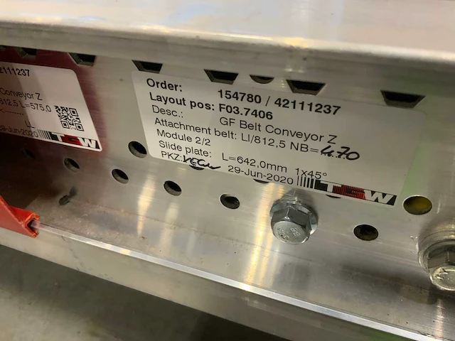 Tgw gf belt conveyor z tweedelig transportband - afbeelding 6 van  6