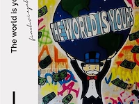 The world is yours 60x80 cm - canvas wanddecoratie - afbeelding 1 van  2