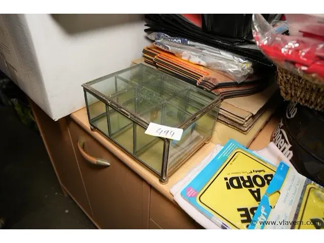 Theedoosje in glas - afbeelding 1 van  1