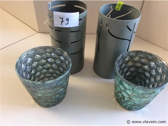 Theelichthouders 4stuks - afbeelding 1 van  3