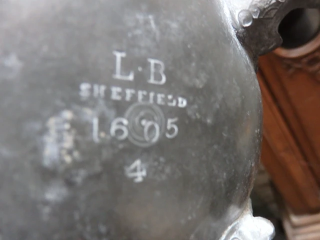 Theepot gestempeld sheffield - afbeelding 2 van  2