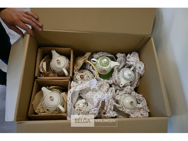 Theepot sets nieuw porcelein - afbeelding 3 van  3