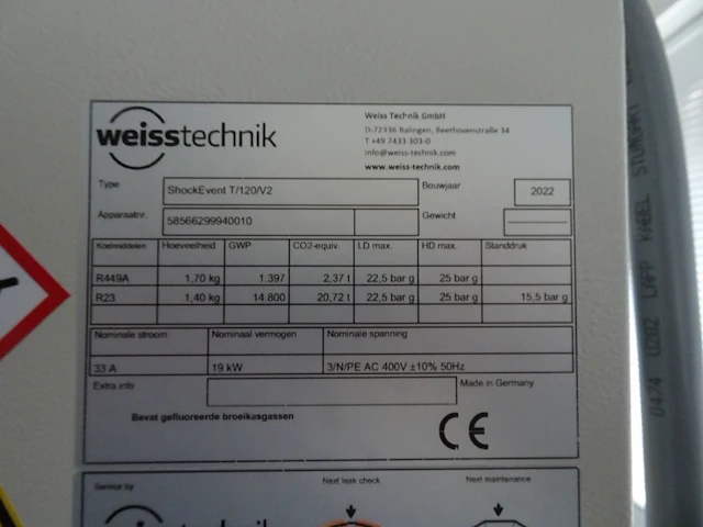 Thermal cycling chamber: shockevent t/120/v2 by weisstechnik - afbeelding 5 van  9