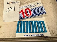 Thermax. b. themparatuur meetpapier. 10 strips/ pak. (4x) - afbeelding 1 van  1