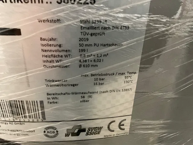 Thermic energy tws-2w200 zonneboiler - afbeelding 4 van  4
