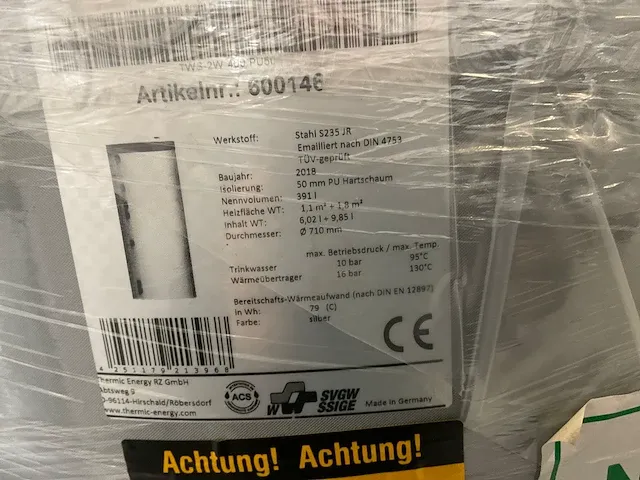 Thermic energy tws-2w400 zonneboiler - afbeelding 5 van  5
