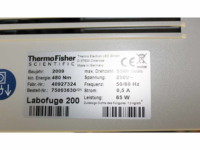 Thermo scientific™ l200 centrifuge - afbeelding 3 van  3