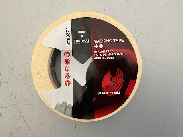 Thormas. afplaktape 25 mm x 50 meter (10x) - afbeelding 1 van  2