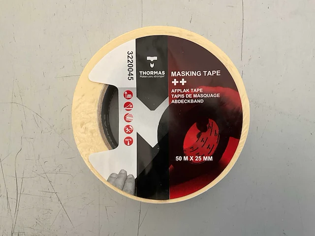 Thormas. afplaktape 25 mm x 50 meter (10x) - afbeelding 1 van  2