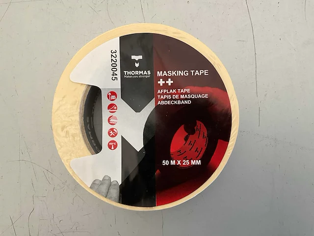Thormas. afplaktape 25 mm x 50 meter (10x) - afbeelding 1 van  2