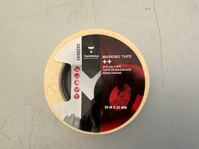 Thormas. afplaktape 25 mm x 50 meter (10x) - afbeelding 1 van  2