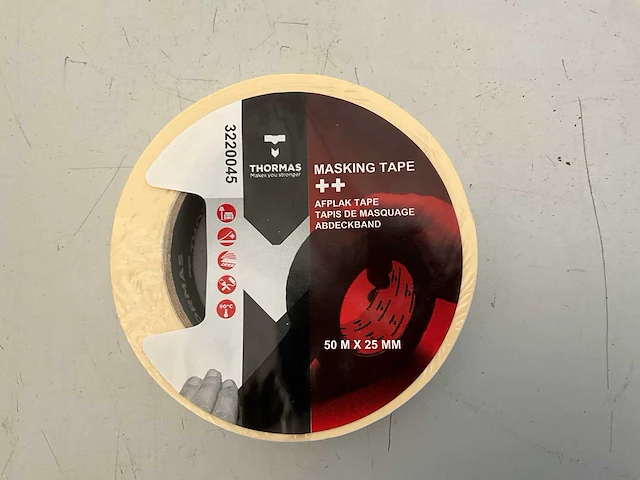 Thormas. afplaktape 25 mm x 50 meter (10x) - afbeelding 1 van  2