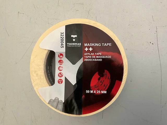 Thormas. afplaktape 25 mm x 50 meter (10x) - afbeelding 1 van  2