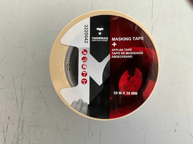 Thormas. afplaktape 38 mm x 50 meter. (16x) - afbeelding 1 van  2