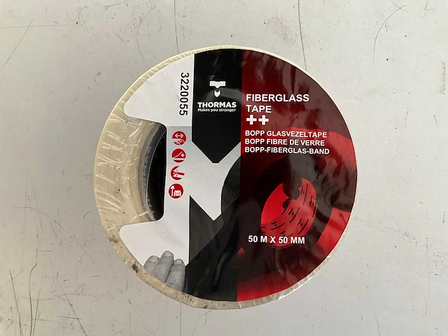 Thormas.fiberglass tape 50 mm x 50 m. - afbeelding 1 van  3