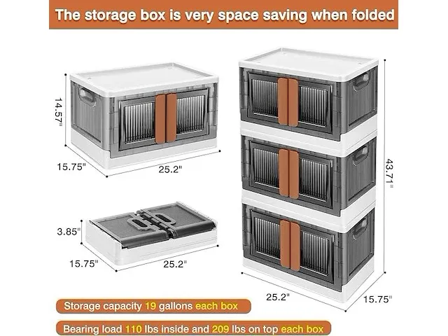 Thxiy opbergbakken met deksels - afbeelding 2 van  3