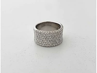 Tijdloze wit gouden ring met diamanten tapijt (rg125) - afbeelding 3 van  7