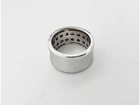 Tijdloze wit gouden ring met diamanten tapijt (rg125) - afbeelding 4 van  7