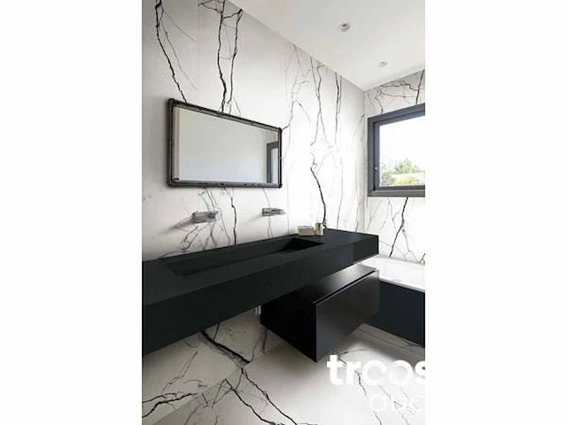 Tile marble black & white glossy 30x60cm rectified, 86.4m2 - afbeelding 5 van  5