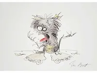 Tim burton (1958), toegeschreven aan, inkttekening - afbeelding 1 van  2