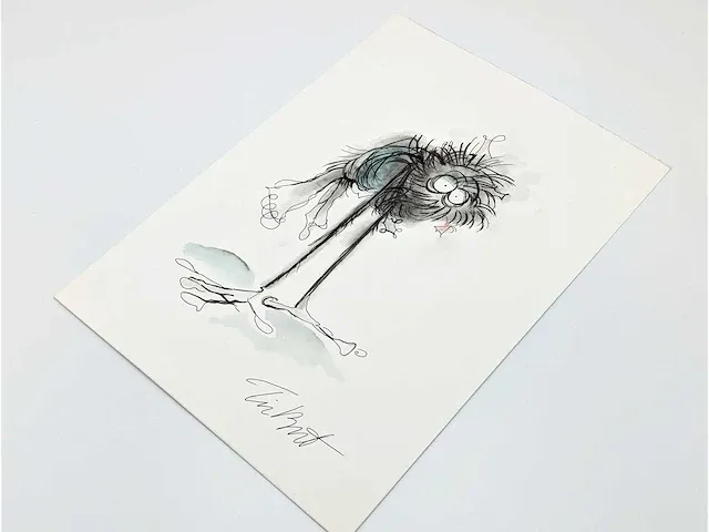 Tim burton (1958), toegeschreven aan, inkttekening - afbeelding 2 van  3