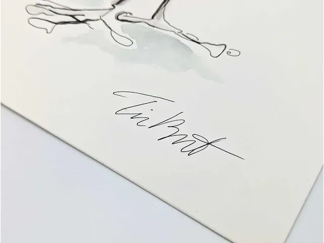 Tim burton (1958), toegeschreven aan, inkttekening - afbeelding 3 van  3