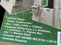 Timber cubby house - afbeelding 3 van  4